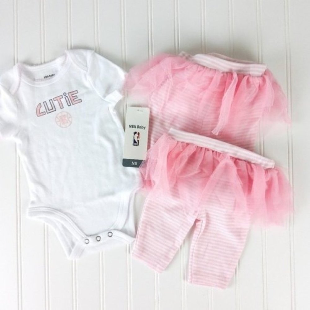 NBA Baby Los Angeles Clippers Tutu Outfit Pink 3M